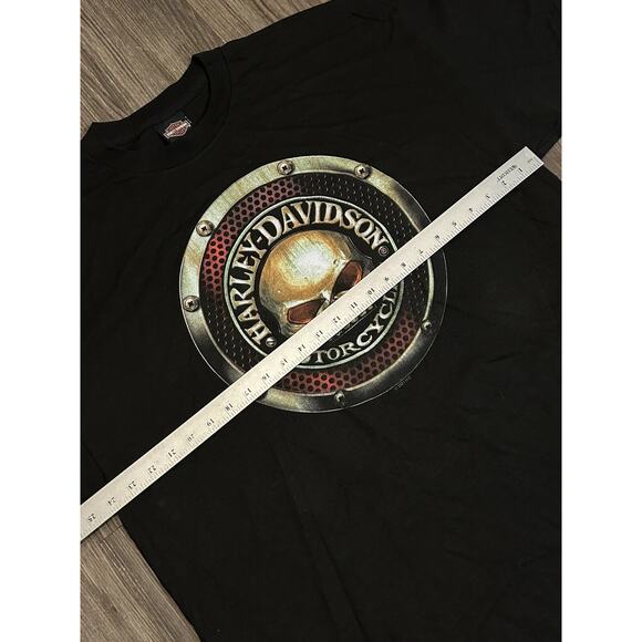 Harley-Davidson Men's T-Shirt BIG 3D Center Skull‎ 2021 Short Sleeve Size 2XL - Picture 3 of 5